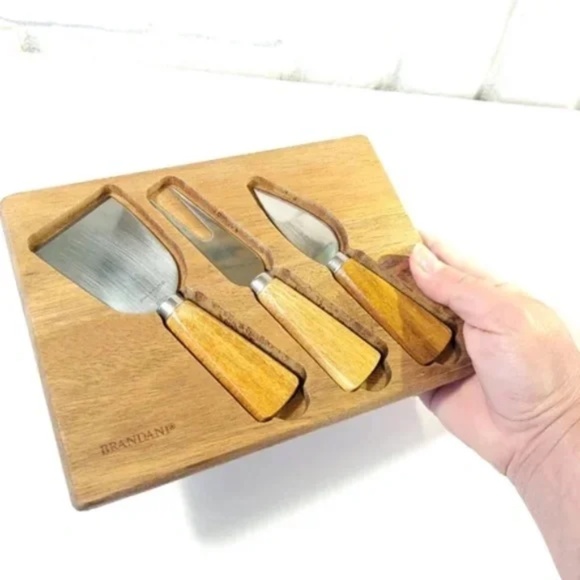 Italian Brandani 4 Pc Cheese Knife Set - Picture 2 of 6